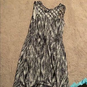 neesha black white and gray mini dress